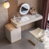 La Godiva 3 Piece Marble Top Leather Vanity Set - Image 3