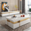 2M Selene Solid Marble Stone TV Stand