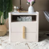 Bentley Leather Marble Top Nightstand - Image 5