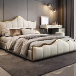 Frances Upholstery King Size Bedframe - White