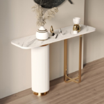 1.5M Diane Slate Marble Top Console Table