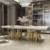 2.2M Majestic Solid Marble Dining Table - Image 2