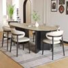 1.8M KAIA Solid Wood Sintered Stone Top Dining Table - Black - Image 2