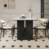 1.8M EDEN Solid Wood Sintered Stone Top Dining Table - Black - Image 3