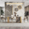 1.8M Coperni Solid Marble Dining Table - Grey - Image 3