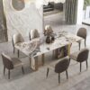 1.8M Coperni Solid Marble Dining Table - Grey