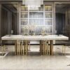 2.2M Majestic Solid Marble Dining Table