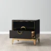 Circula High Gloss Nightstand - Black - Image 3