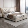 Armani Upholstered Leather King Size Bedframe - Image 3