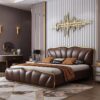 Bulgari Upholstered Leather King Bedframe - Image 5