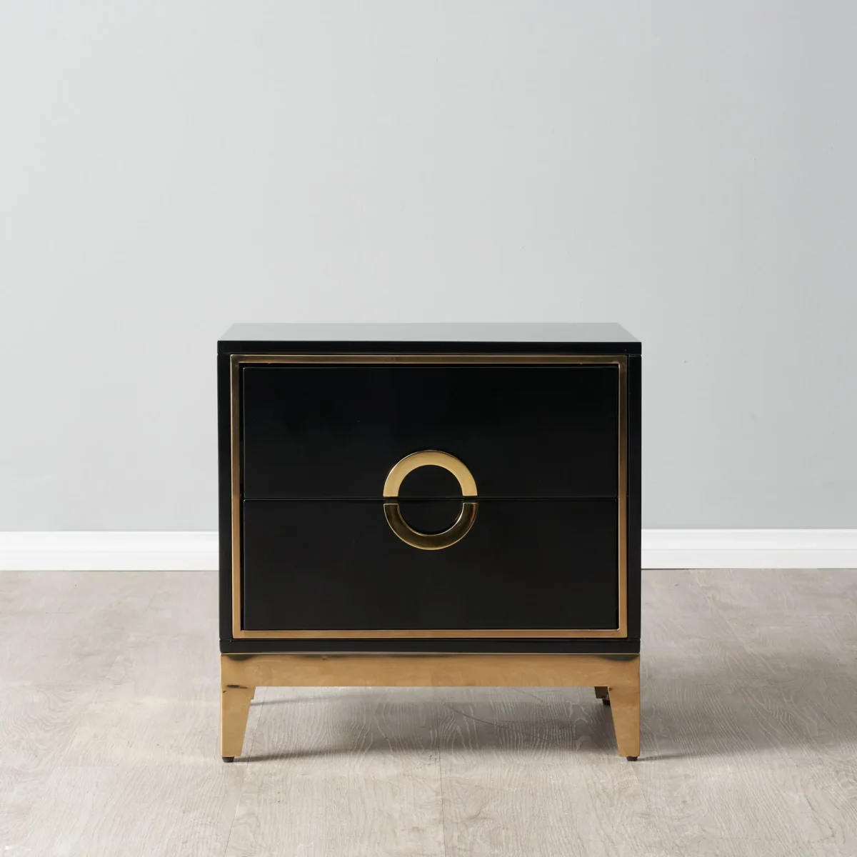 Circula High Gloss Nightstand - Black - Image 1