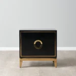 Circula High Gloss Nightstand - Black