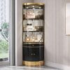 Alessia Elegant Corner Display Cabinet - Black
