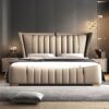 Emporio Upholstered Leather King Size Bedframe - Image 3