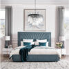 Parish Upholstered Velvet King Size Bedframe