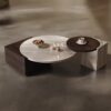 Flintstone Marble Wood Coffee Table Set - Image 5