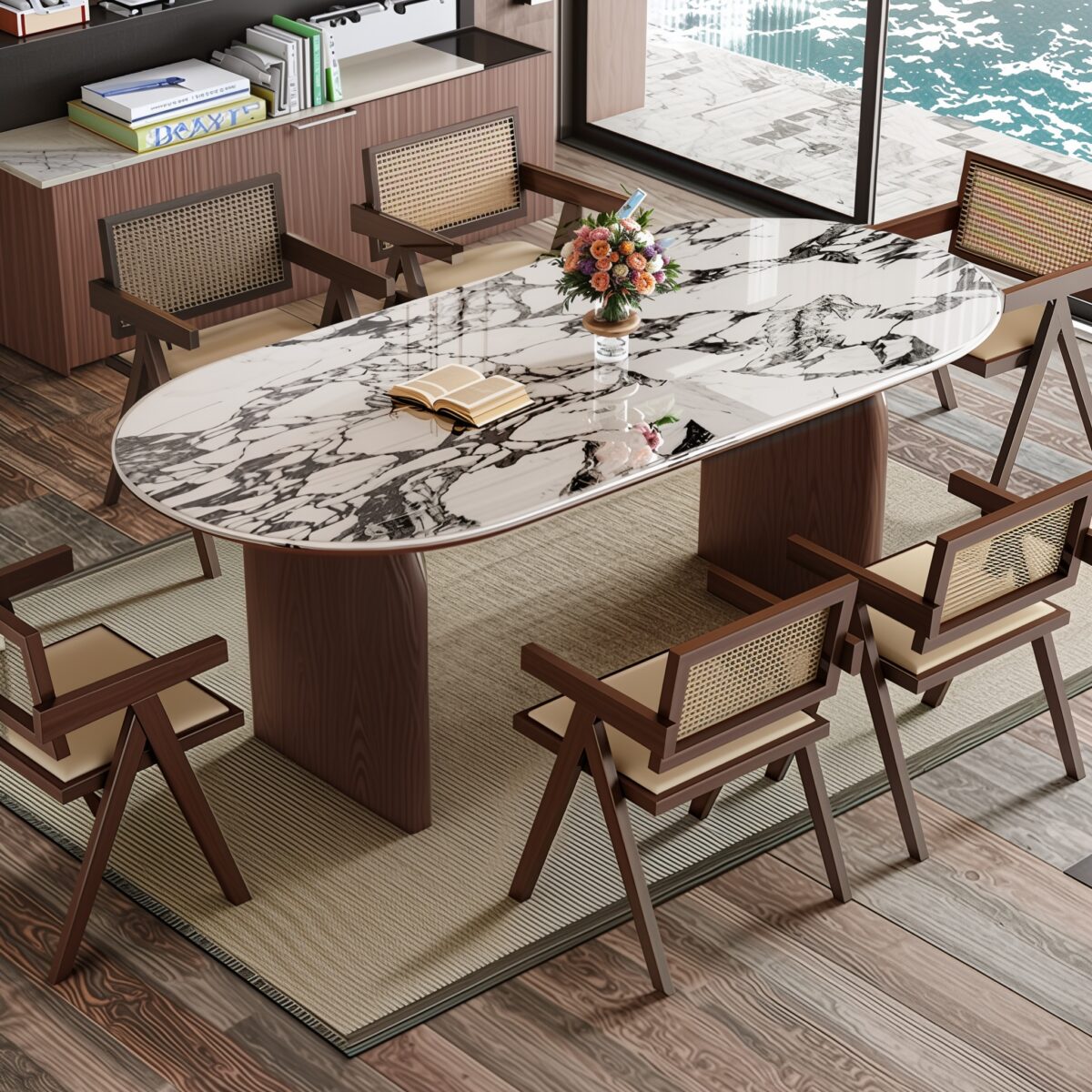 1.8M Nara Sintered Stone Top Dining Table - Image 5