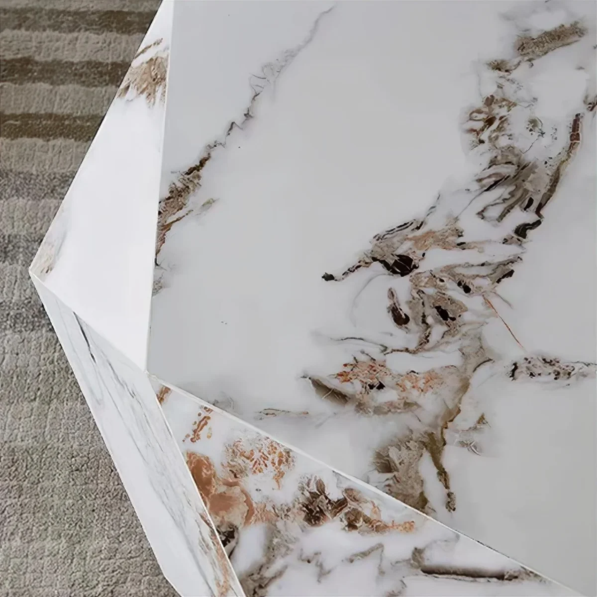 1.1M Prism Solid Marble Stone Coffee Table - Image 8
