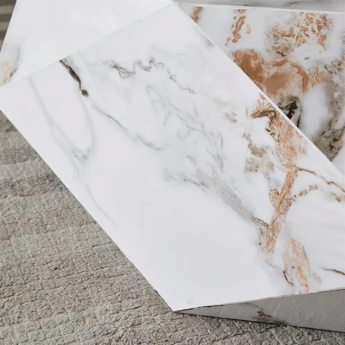 1.1M Prism Solid Marble Stone Coffee Table - Image 7