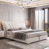 Armani Upholstered Leather King Size Bedframe