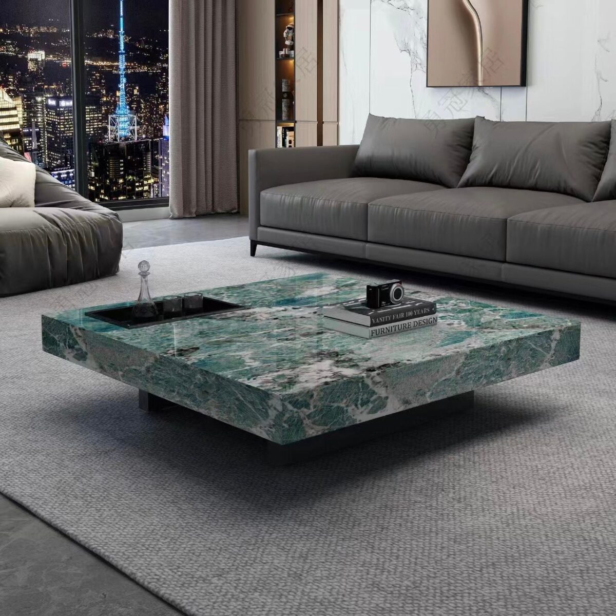1.2M Timeless Solid Marble Stone Coffee Table - Image 6