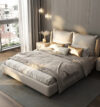 Monaco Upholstered Leather King Size Bedframe - Image 4
