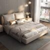 Monaco Upholstered Leather King Size Bedframe - Image 6