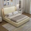 Royce Upholstered Luxury Leather King Size Bedframe - Image 3