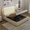 Royce Upholstered Luxury Leather King Size Bedframe - Image 6