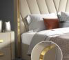Valentin Upholstered Luxury Leather King Size Bedframe - Image 6