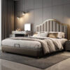 Allure Upholstered Leather King Size Bedframe - Image 4