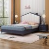Aussie Upholstered Leather Queen Bedframe