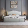 Carlyn Upholstered Leather King Size Bedframe - Image 7