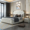 Celine Upholstered Luxury Leather King Size Bedframe - Image 8