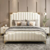 Celine Upholstered Luxury Leather King Size Bedframe - Image 2