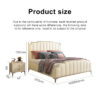 Celine Upholstered Luxury Leather King Size Bedframe - Image 13