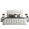 Celine Upholstered Luxury Leather King Size Bedframe - Image 15