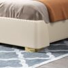 Grace Upholstered Luxury Leather King Size Bedframe - Image 7