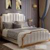 Latifah Upholstered Leather King Bedframe - Image 2