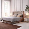 Lindsay Upholstered Luxury Velvet King Size Bedframe - Image 3