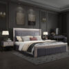 London Upholstered Luxury Leather King Size Bedframe - Image 8