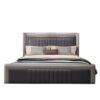 London Upholstered Luxury Leather King Size Bedframe - Image 12