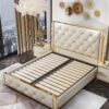 Lucid Upholstered Luxury Leather King Size Bedframe - Image 4