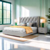 Madelyn Upholstered Luxury Leather King Size Bedframe - Image 9