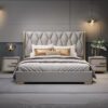 Madelyn Upholstered Luxury Leather King Size Bedframe - Image 5