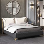 Monash Upholstered Leather King Size Bedframe