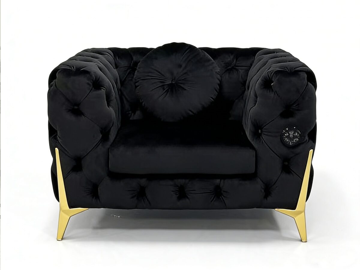 MOROCCO Living Suite Upholstered Velvet Sofa Set - Image 7
