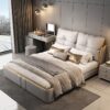 Moscow Upholstered Leather King Size Bedframe - Image 8