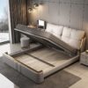 Moscow Upholstered Leather King Size Bedframe - Image 7