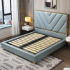 Prism Upholstered Luxury Leather King Size Bedframe - Image 3